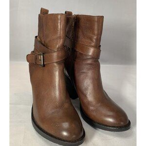 Steve Madden Women's Reesea Leather Ankle Zipper Boots Size 7.5